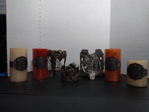 lot 164 image: Candles and Metal Holders
