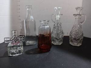 lot 167 image: Glass Decanter and Bottle Collection