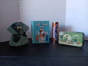 lot 177 image: Old Girl Scout Tins and more
