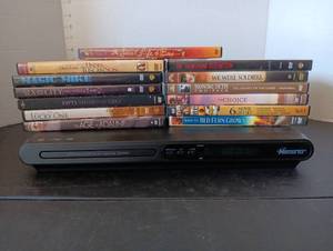 lot 208 image: DVD player and 13 DVDS