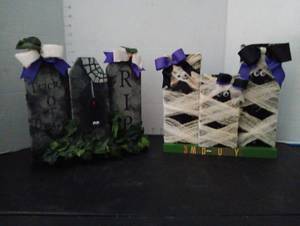 lot 235 image: Handmade Halloween decor
