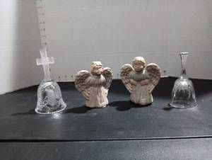 lot 245 image: Crystal Bells and Angels