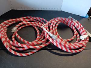 lot 272 image: 2ea Candy Cane Striped Rope Light String