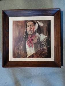lot 307 image: Indian painting by Laura Grenier 19x19