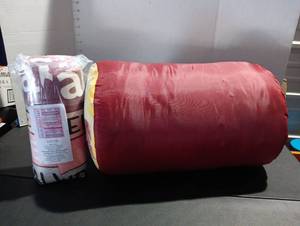 lot 352 image: Sleeping bag and blanket