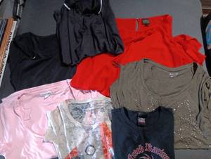 lot 408 image: Ladies shirts.  Small to large