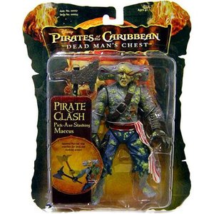 lot 826 image: Pirates of the Caribbean Pirate Clash Maccus Action Figure Pick Axe Slashing - Seal is Broken But Tapped Back On