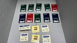 lot 851 image: Office Supply Bundle - Pocket Notebooks and Sticky Notes Lot