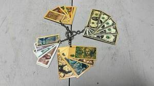 lot 852 image: Different Currency Design Money Keychain
