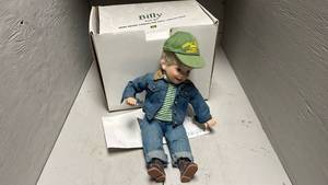 lot 879 image: John Deere Billy Porcelain Doll with Box