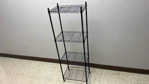 lot 894 image: 4-Tier Black Wire Storage Shelf Unit (Measurements In The Pictures)