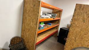 Heavy Duty Shelving Unit Made With Pallet Racking - This Thing Is Very Heavy - Extra Help Needed (Approximately 9ft x 2ft x 6ft) - See Pictures For Exact Measurements (CONTENTS ON SHELF NOT INCLUDED)