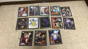lot 906 image: Anime Wall Art Collection - My Hero Academia, Naruto & Pokemon Posters 8.5in x 11in