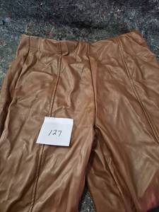 lot 27 image: No Boundaries Brown Faux Leather Pants L(11-13)