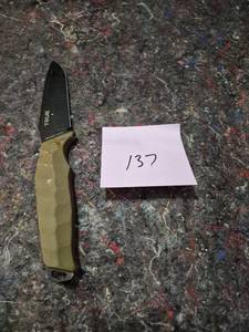 lot 37 image: True Scrimshaw Fixed Blade Knife