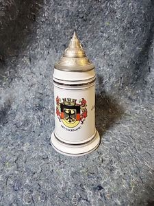lot 86 image: German Christmas Tree Beer Stein 1976