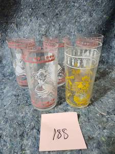 lot 87 image: Dutch Themed Drinking Glasses Set