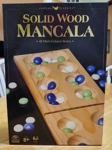 lot 120 image: Cardinal Classics Solid Wood Mancala Board Game - Very Good Clean Condition