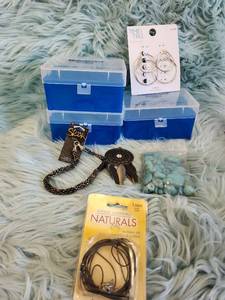 lot 238 image: Jewelry Making Supply Lot with Storage