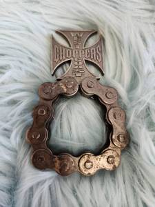 lot 242 image: West Coast Choppers Bike Chain Cross Pendant