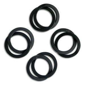 lot 281 image: Thyme & Table Metal Napkin Rings Matte Black  4-Piece Set