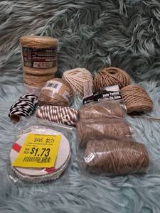 lot 283 image: Bulk Jute Twine and Decorative Cord Collection