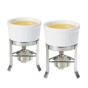lot 284 image: Oggi 2-Piece Butter Warmer Set with Stainless Steel Stand