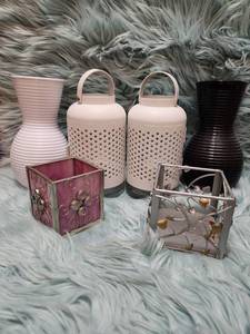 lot 296 image: Modern Home Decor Collection - Lanterns, Vases & Candle Holders