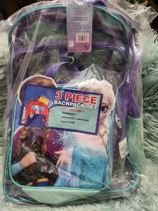lot 306 image: Disney Frozen 3 Piece Backpack Set