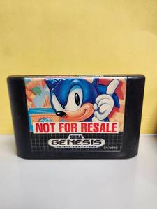 lot 331 image: Sonic the Hedgehog Sega Genesis Not For Resale Promotional Cartridge - Not Able to Test