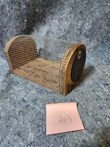 lot 403 image: Wooden Small Animal Trap with Wire Mesh