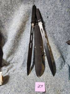 lot 408 image: Dragon Design Sword Set with Sheaths