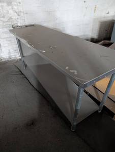 lot 1020 image: Commercial Stainless Steel Prep Table