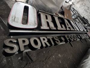 Orlando Sports Food Dance Commercial Sign Outside Building Sign Approx 30 feet long