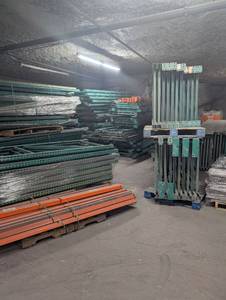 lot 1081 image: Industrial Pallet Racking- splitting into 8 lots 4 shelves per lot fcfs - likely more available