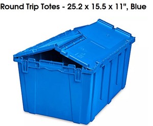 lot 1046 image: Industrial Plastic Storage Containers - Brand New 2 totes