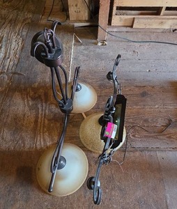 lot 12512 image: Wrought Iron Chandeliers - Set of 2