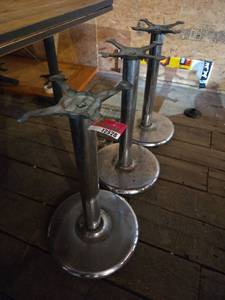 lot 12528 image: 29in Industrial Cast Iron Table Base - Set of 3
