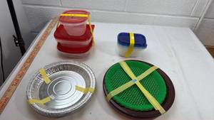 lot 32 image: Mixed Household Items Lot - Storage Containers and Holiday Decor