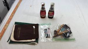 lot 58 image: KIWI Leather Care Kit with Hotel Shoe Shine Cloths