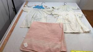 lot 82 image: 1950s Baby Clothing and Blanket Collection