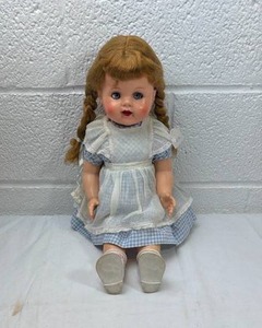 lot 121 image: Madame Alexander Style Doll in Blue Gingham Dress