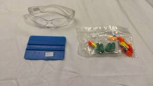 lot 130 image: Safety Glasses and Ear Plug Set with Storage Tool