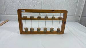 lot 139 image: Wooden Abacus Style Counter Display