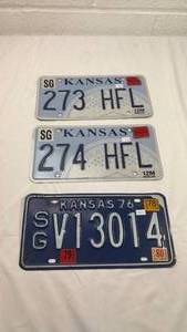 lot 140 image: Kansas License Plates 1970s Collection