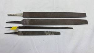 lot 158 image: Set of 4 Hand Forged Steel Files