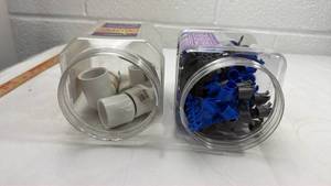 lot 182 image: PVC Plumbing Fitting Set - Grey & Blue Connectors
