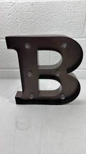 lot 198 image: Black Gothic Style LED Wall Letter H