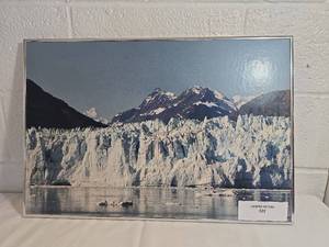 lot 219 image: Alaskan Glacier Landscape Framed Photo Print