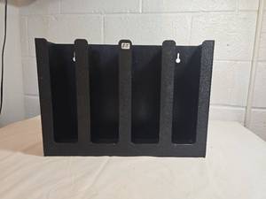 lot 224 image: Black Wall Mount Mail Sorter Organizer